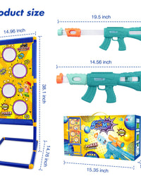 Shooting Game Toy for Boys - 2 Player Toy Foam Blaster Air Guns, 24 Foam Bullet Balls Popper & Standing Shooting Target, Birthday Gifts for Age 3 4 5 6 7 8 9 10-12 Years Old Kids, Girls
