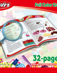 Playz Edible Candy! Food Science STEM Chemistry Kit - 40+ DIY Make Your Own Chocolates and Candy Experiments for Boy, Girls, Teenagers, & Kids Ages 8, 9, 10, 11, 12, 13+ Years Old
