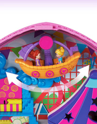 Polly Pocket Theme Park Backpack Compact with 2 Dolls, Accessories & Multiple Activities
