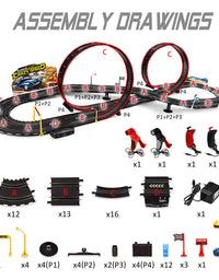 Kids Toy-Electric Powered Slot Car Race Track Set Boys Toys for 3 4 5 6 7 8-16 Years Old Boy Girl Best Gifts

