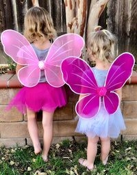 Girls Fairy Wings fedio 5 Pack Princess Butterfly Costume Wings Set for Kids Dress up Birthday Party(Ages 3-6 Years) (Fairy wings(5Pack))
