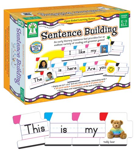 Key Education Sentence Building for Kids—Sight Word Builder for Early Reading, Speech, Writing, Language, Literacy Resource for Kindergarten-2nd Grade