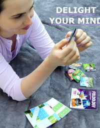 Foldology - The Origami Puzzle Game! Hands-On Brain Teasers for Tweens, Teens & Adults. Fold the Paper to Complete the Picture. 100 Challenges from Easy to Expert. Ages 10+
