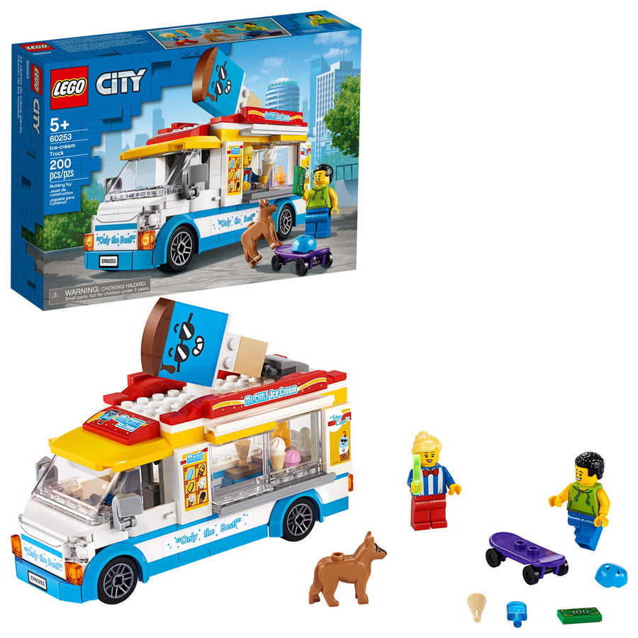 LEGO City Ice-Cream Truck 60253, Cool Building Set for Kids (200 Pieces)