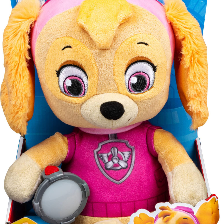 Paw Patrol, Snuggle Up Skye Plush with Flashlight and Sounds, for Kids Aged 3 and Up