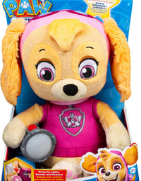 Paw Patrol, Snuggle Up Skye Plush with Flashlight and Sounds, for Kids Aged 3 and Up
