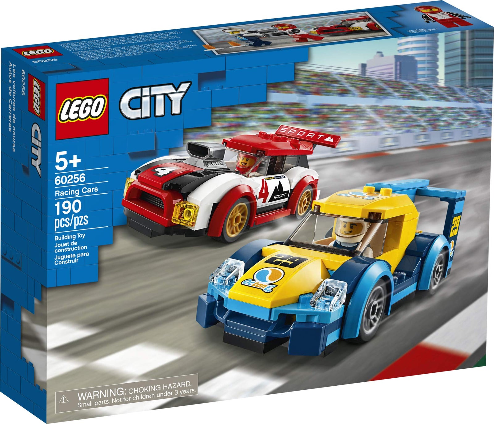 LEGO City Racing Cars 60256 Fun, Buildable Toy for Kids (190 Pieces)