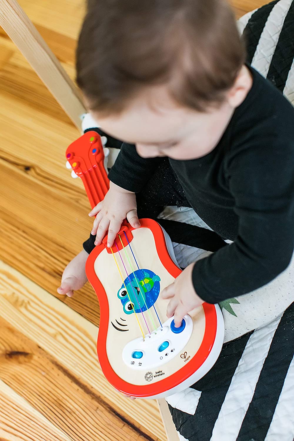 Baby Einstein Magic Touch Ukulele Wooden Musical Toy, Ages 12 months+, Red