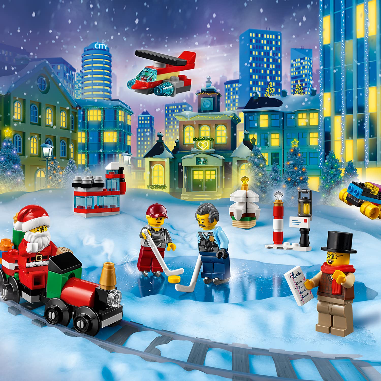 LEGO City Advent Calendar 60303 Building Kit; Includes City Play Mat; Best Christmas Toys for Kids; New 2021 (349 Pieces)