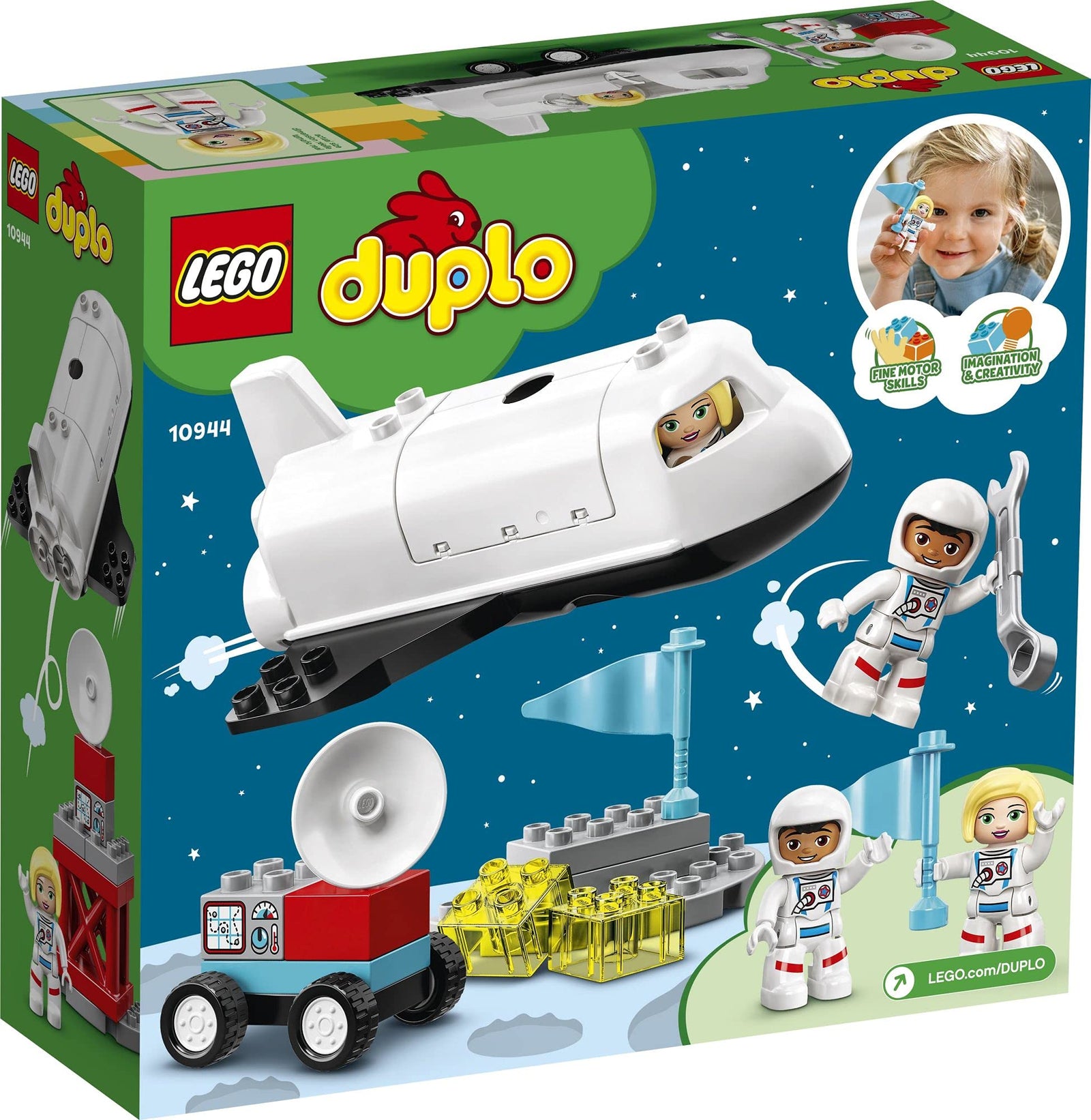 LEGO DUPLO Town Space Shuttle Mission 10944 Building Toy; Space Shuttle Creative Learning Playset, New 2021 (23 Pieces)