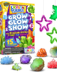Crystal Growing kit for Kids. Science Experiment Kit - 10 Crystals! Great Crafts Gift for Girls and Boys Ages 6,7,8,9,10
