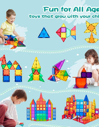 Magnet Toys for 3 Year Old Boys and Girls Magnetic Blocks Building Tiles STEM Learning Toys Montessori Toys for Toddlers Kids
