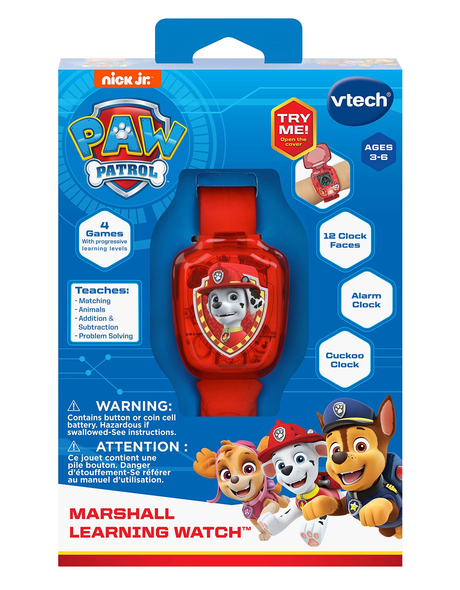 VTech PAW Patrol Chase Learning Watch, Blue