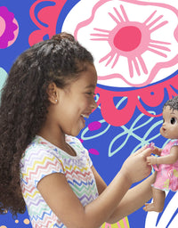 Baby Alive Baby Lil Sounds: Interactive Black Hair Baby Doll for Girls & Boys Ages 3 & Up, Makes 10 Sound Effects, Including Giggles, Cries, Baby Doll with Pacifier
