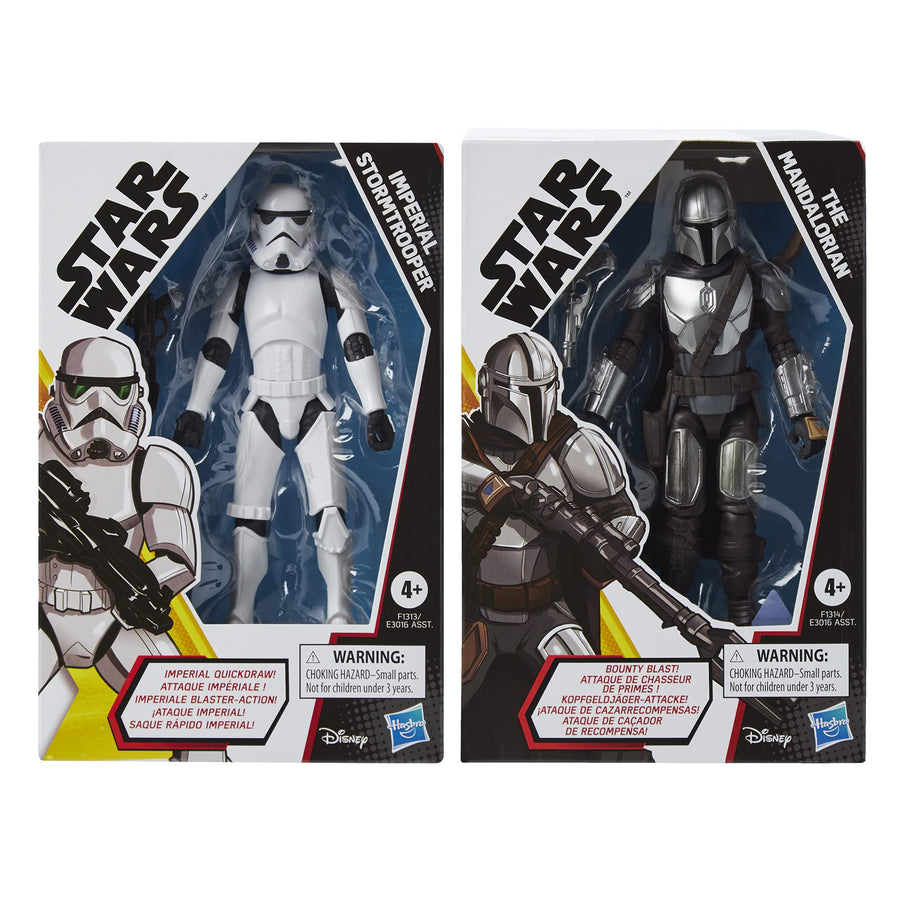 Star Wars Galaxy of Adventures The Mandalorian 5-Inch-Scale Figure 2 Pack with Fun Blaster Accessories, Toys for Kids Ages 4 and Up (Amazon Exclusive),F3892