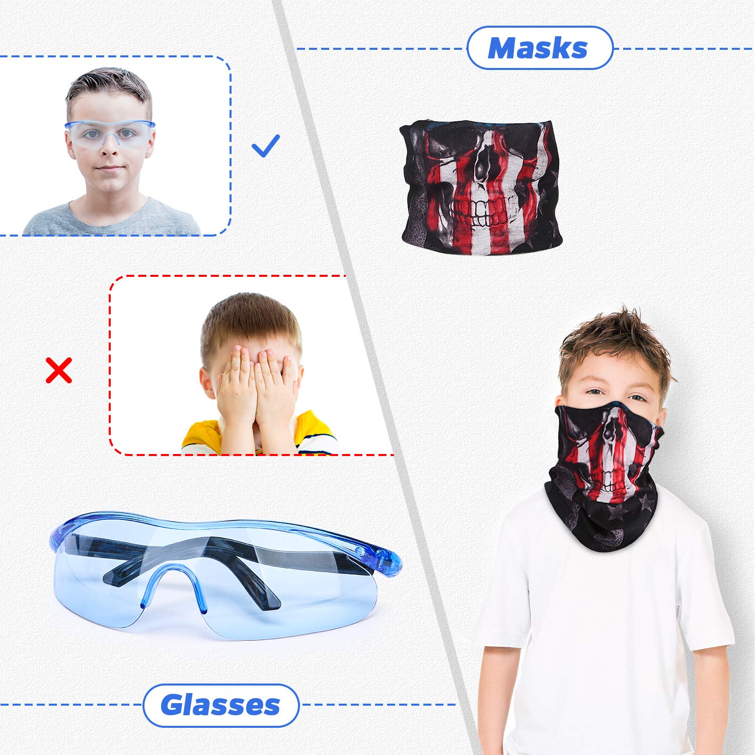 Kids Tactical Vest Kit for Nerf Guns Series with Refill Darts,Dart Pouch, Reload Clips, Tactical Mask, Wrist Band and Protective Glasses,Nerf Vest Toys for 8 9 10 11 12 Year Boys