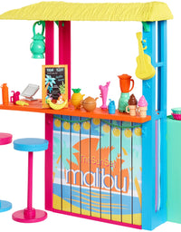 Barbie Loves The Ocean Beach Shack Playset with 18+ Accessories, Made from Recycled Plastics, Gift for 3 to 7 Year Olds
