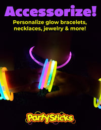 PartySticks Moondance Glow Sticks and Connectors - 40pk Glow in The Dark Party Favors with 16 Glow Sticks Party Decorations and 24 Connectors for Light Up Glasses, Glow Necklaces, Glow Bracelets
