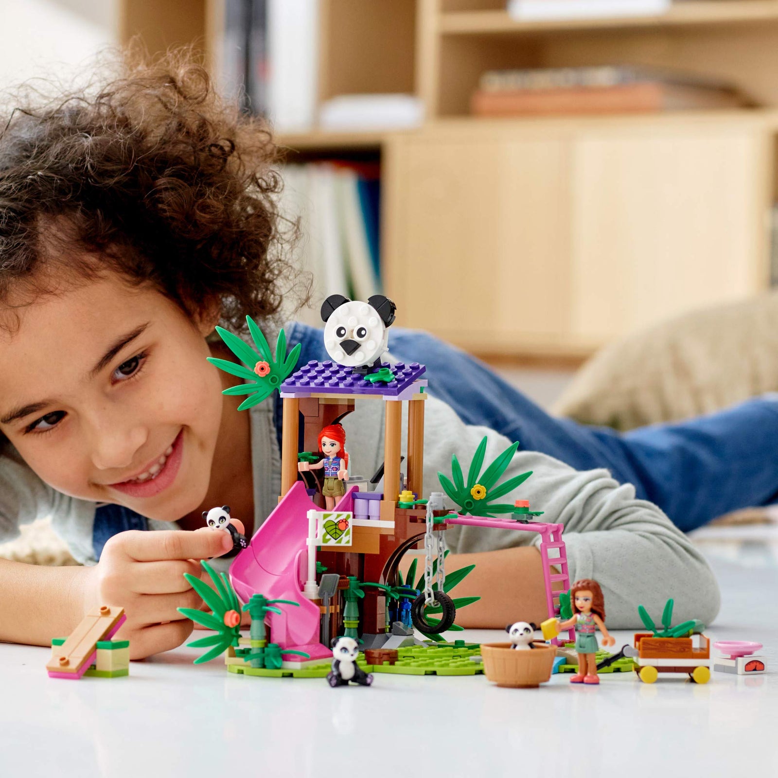 LEGO Friends Panda Jungle Tree House 41422 Building Toy; Includes 3 Panda Minifigures for KidsWho Love Wildlife Animals Friends Mia and Olivia (265 Pieces)
