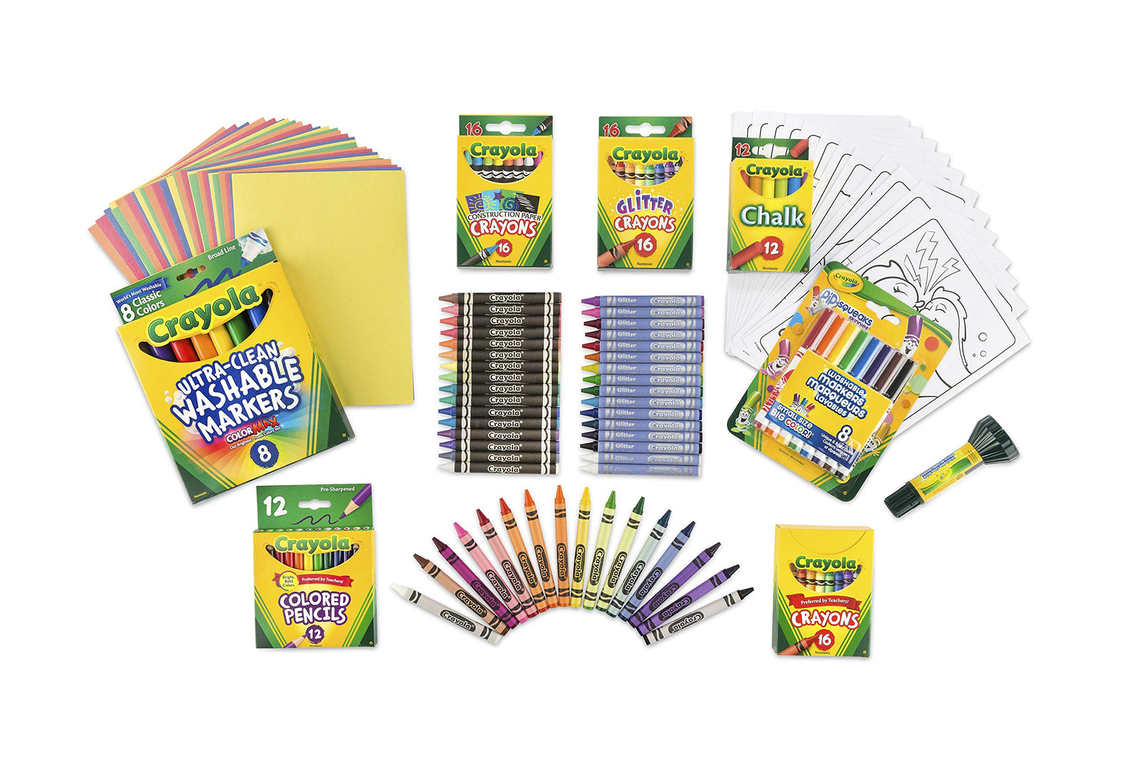 Crayola Super Art Coloring Kit, Craft Supplies for Kids, Tub Colors Vary, 100+ Pcs, Gift for Kids
