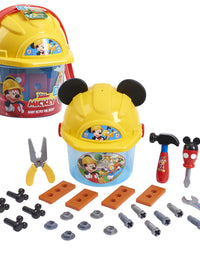 Disney Junior Mickey Mouse Handy Helper Tool Bucket Construction Role Play Set, 25-pieces, by Just Play
