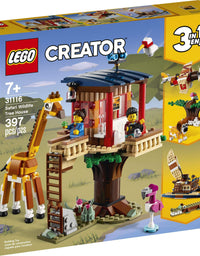 LEGO Creator 3in1 Safari Wildlife Tree House 31116 Building Kit Featuring a House Toy, Biplane Toy and Catamaran Toy; Best Building Sets for Kids Who Love Imaginative Play, New 2021 (397 Pieces)
