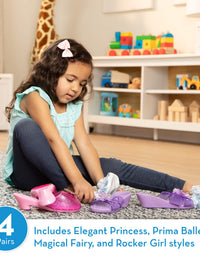 Melissa & Doug Role Play Collection - Step In Style! Dress-Up Shoes Set (4 Pairs)
