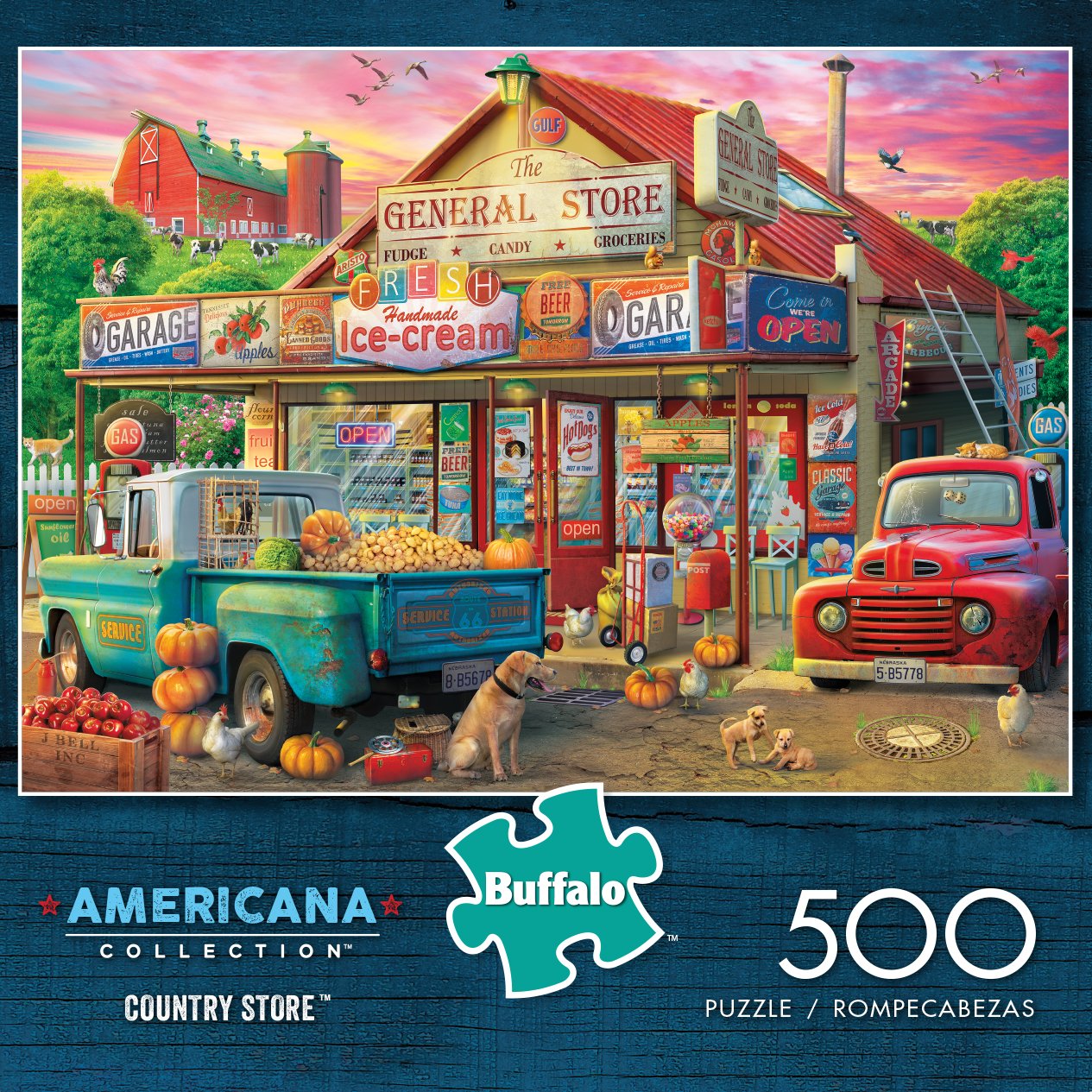 Buffalo Games - Country Store - 500 Piece Jigsaw Puzzle Multicolor, 21.25"L X 15"W