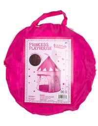 FoxPrint Princess Castle Play Tent With Glow In The Dark Stars, Conveniently Folds In To A Carrying Case, Your Kids Will Enjoy This Foldable Pop Up Pink Play Tent/House Toy For Indoor and Outdoor Use
