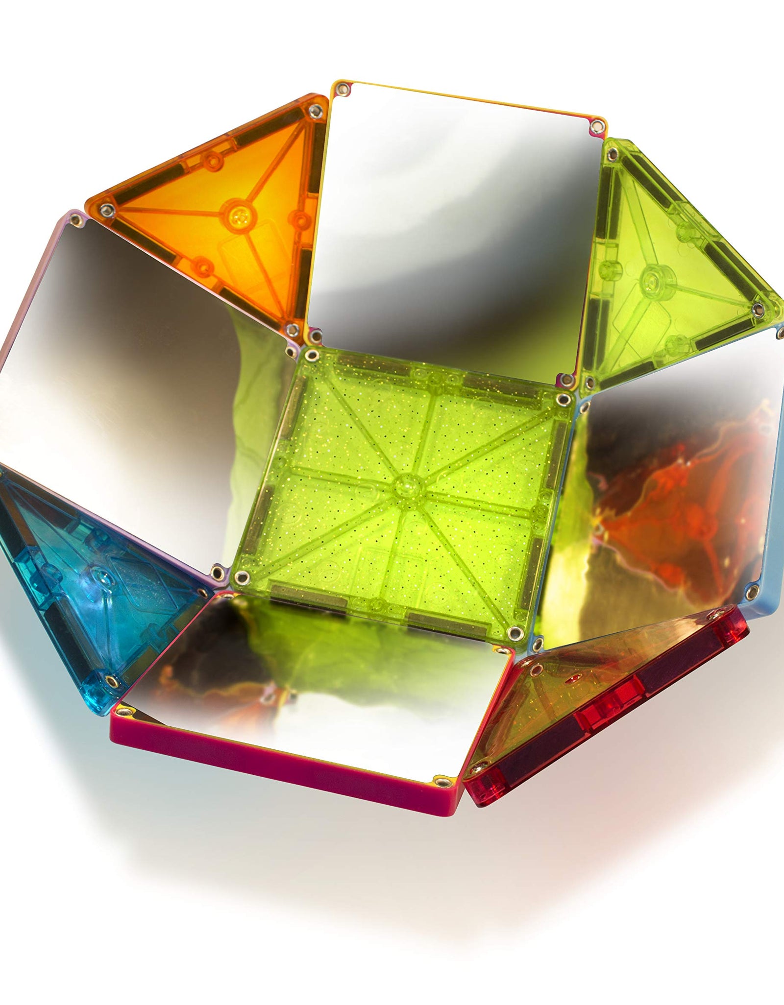 Magna Tiles Stardust Set, The Original Magnetic Building Tiles for Creative Open-Ended Play, Educational Toys for Children Ages 3 Years + (15 Pieces Including Glitter and Mirrors)