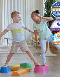 edxeducation Step-a-Trail - 6 Piece Obstacle Course for Kids - Indoor and Outdoor - Build Coordination and Confidence - Physical and Imaginative Play
