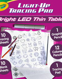 Crayola Light Up Tracing Pad Pink, Gifts for Girls & Boys, Age 6, 7, 8, 9
