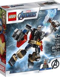 LEGO Marvel Avengers Classic Thor Mech Armor 76169 Cool Thor Hammer Playset; Superhero Building Toy for Kids, New 2020 (139 Pieces)
