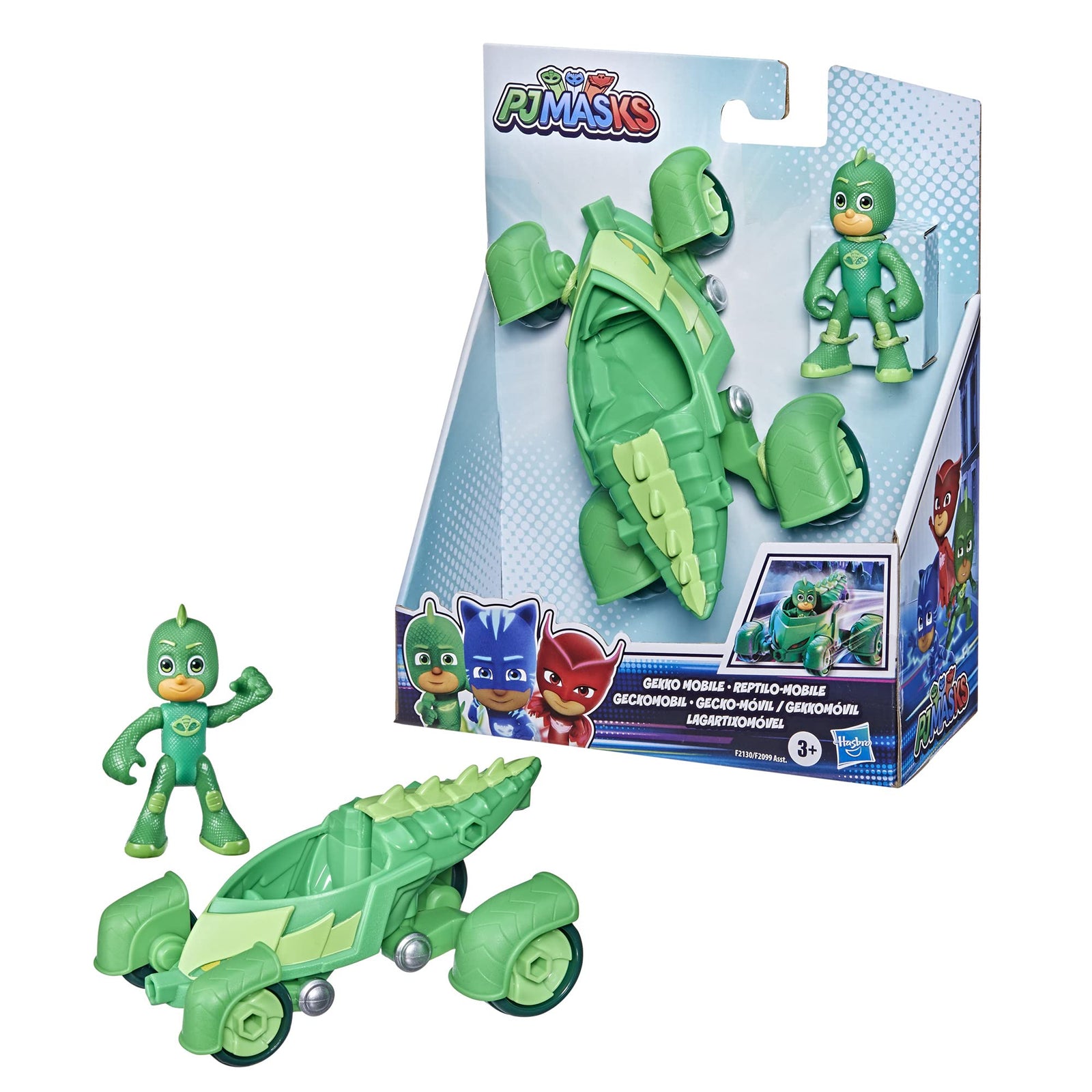 PJ Masks Gekko-Mobile Preschool Toy, Gekko Car with Gekko Action Figure for Kids Ages 3 and Up