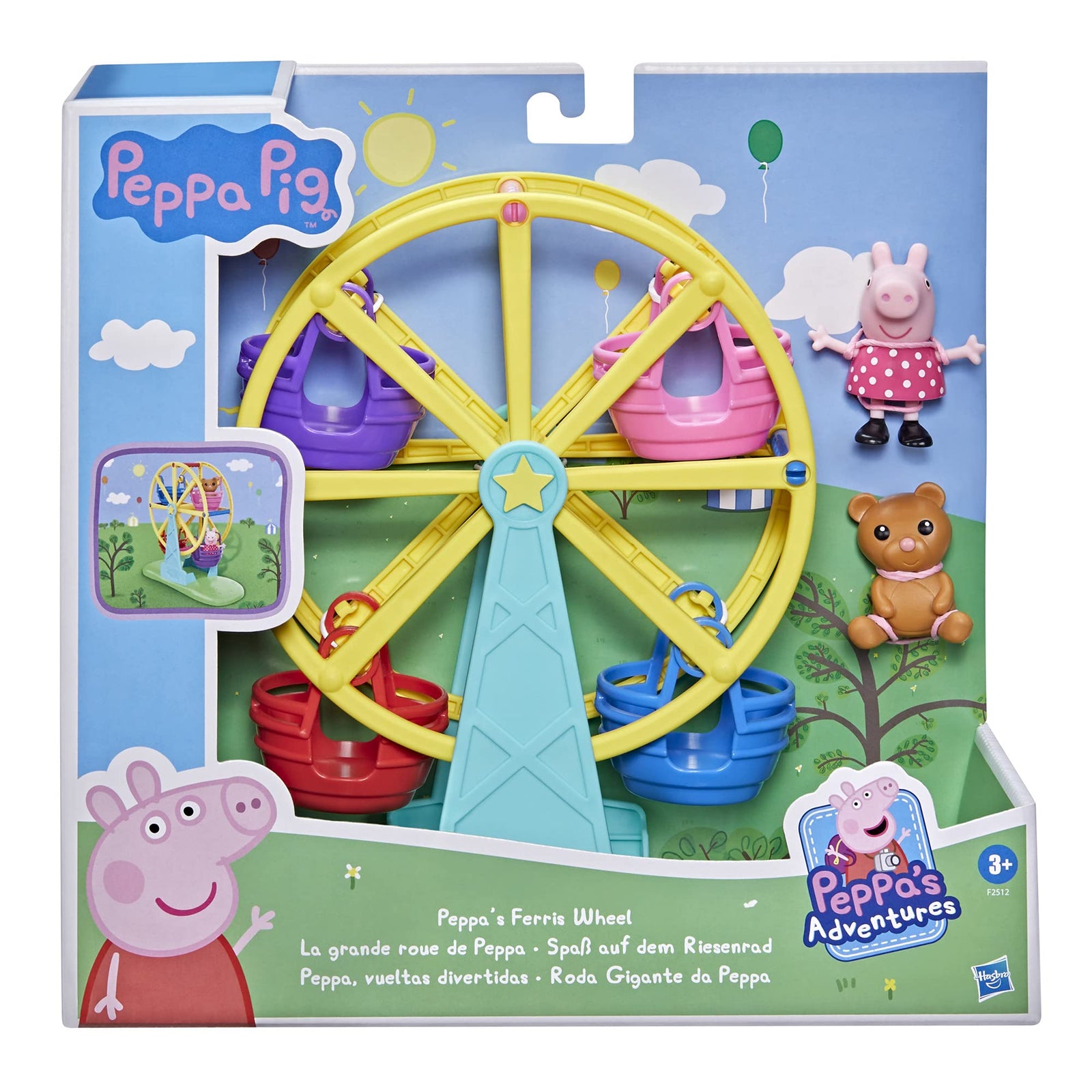 Hasbro Peppa Pig Peppa’s Adventures Peppa’s Ferris Wheel Playset Preschool Toy, with Peppa Pig Figure and Accessory for Kids Ages 3 and Up