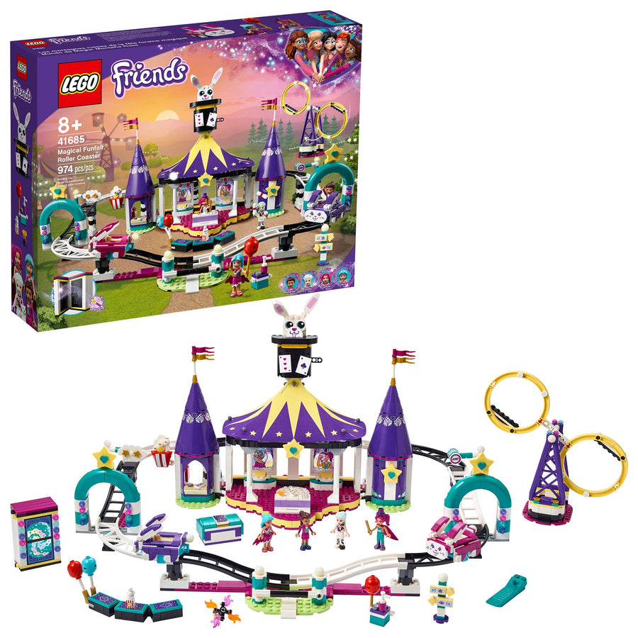LEGO Friends Magical Funfair Roller Coaster 41685 Building Kit; Pretend Playset for Kids Who Love Theme Park Toys; New 2021 (974 Pieces)