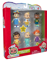 CoComelon Official Friends & Family, 6 Figure Pack - 3 Inch Character Toys - Features Two Baby JJ Figures (Tee and Onesie), Tomtom, YoYo, Cody, and Nina - Toys for Babies and Toddlers

