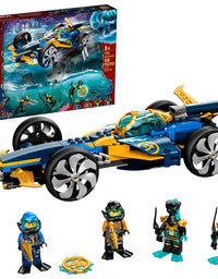 LEGO NINJAGO Ninja Sub Speeder 71752 Building Kit; Amphibious Car Toy with NINJAGO Cole and Jay Minifigures; New 2021 (356 Pieces)
