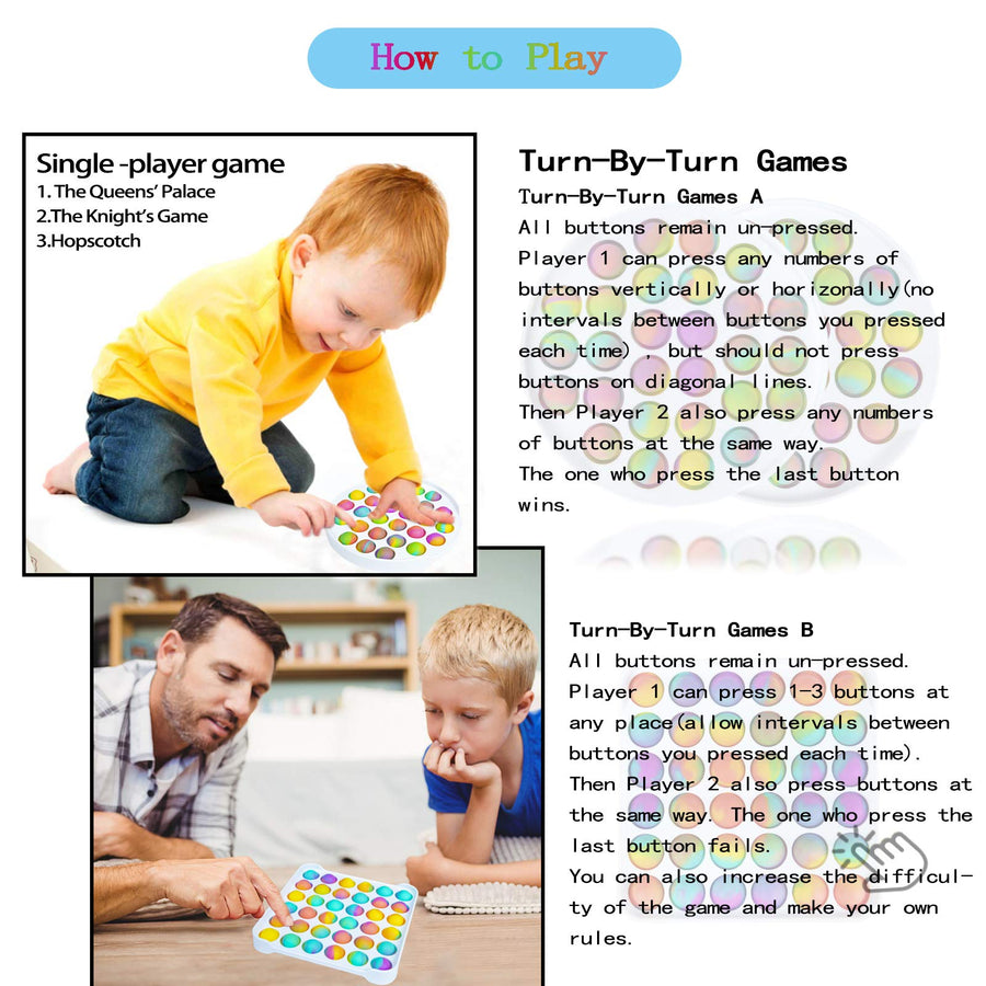 Gmajdar Fidget Toys Pack Push Pop Bubble Mochi Squishy Toys Set Stress Relief Toys for Kids Adults Anxiety Birthday Party Favor Goodie Bags Fillers