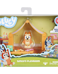 Bluey Bingo's Playroom, with 2.5" Bingo Figure, Canopy, Table, Computer, Rug, and Xylophone
