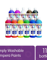 Colorations Washable Kids Paint – Safe, Vibrant Paints for Children with Bold Colors, Versatile Tempera Painting Set, Arts & Crafts Supplies for Home or School (Six 8oz Bottles)
