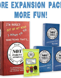 Not Parent Approved: A Fun Card Game and Gift for Kids 8-12, Tweens, Teens, Families and Mischief Makers – The Original, Hilarious Family Party Game
