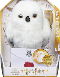 Wizarding World Harry Potter, Enchanting Hedwig Interactive Owl with Over 15 Sounds and Movements and Hogwarts Envelope, Kids Toys for Ages 5 and up, Multicolor
