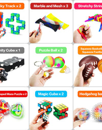 Hhobby Stars 42 Pcs Sensory Fidget Toys Pack, Stress Relief & Anxiety Relief Tools Bundle Figetget Toys Set for Kids Adults, Autistic ADHD Toys, Stress Balls Infinity Cube Marble Mesh Fidgets Box
