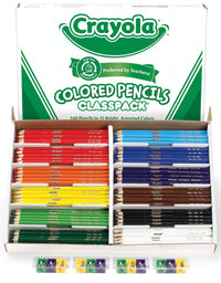 Crayola Colored Pencils, Bulk Classpack, Classroom Supplies, 12 Assorted Colors, 240 Count, Standard

