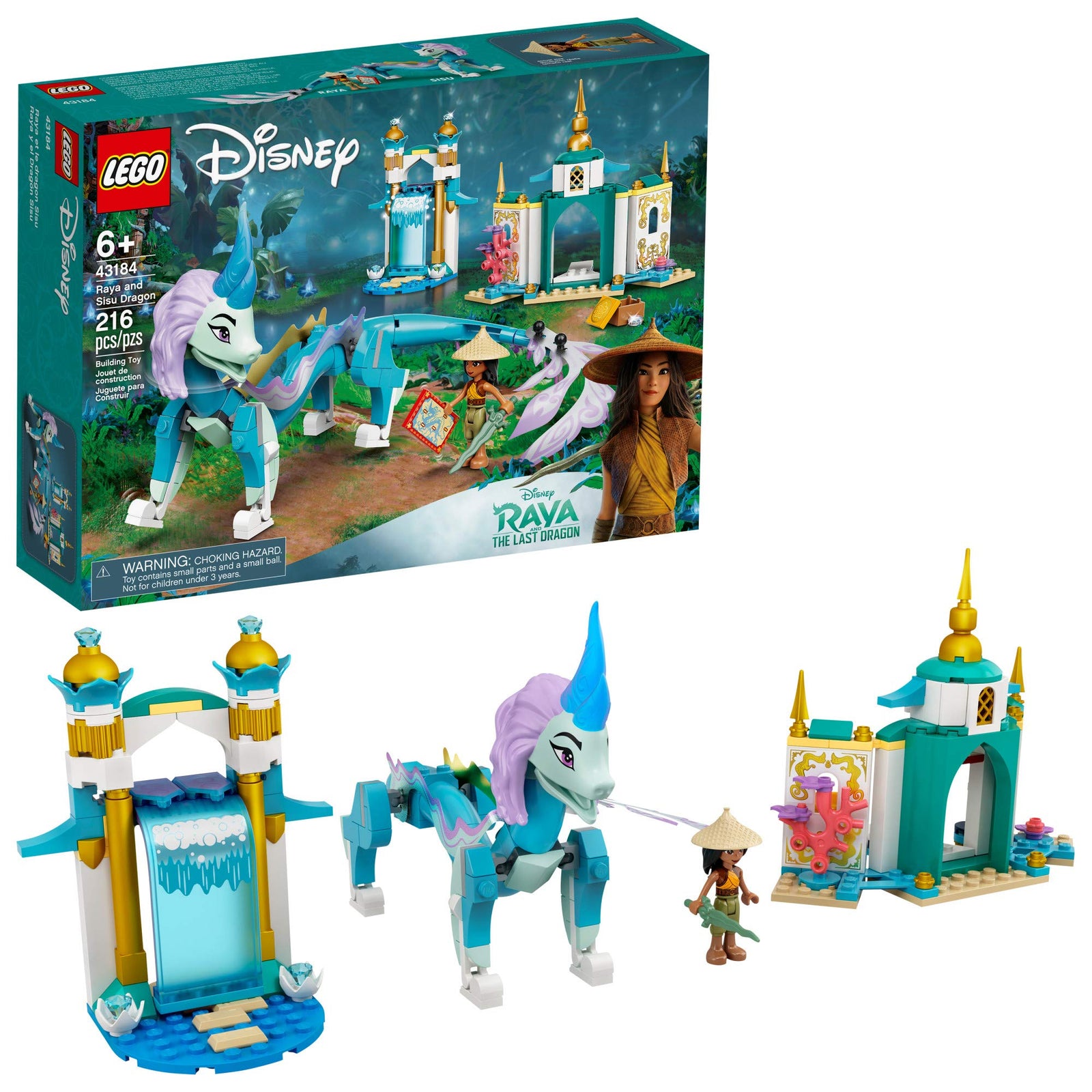 LEGO Disney Raya and Sisu Dragon 43184; A Unique Toy and Building Kit; Best for Kids Who Like Stories with Dragons and Adventuring with Strong Disney Characters, New 2021 (216 Pieces)