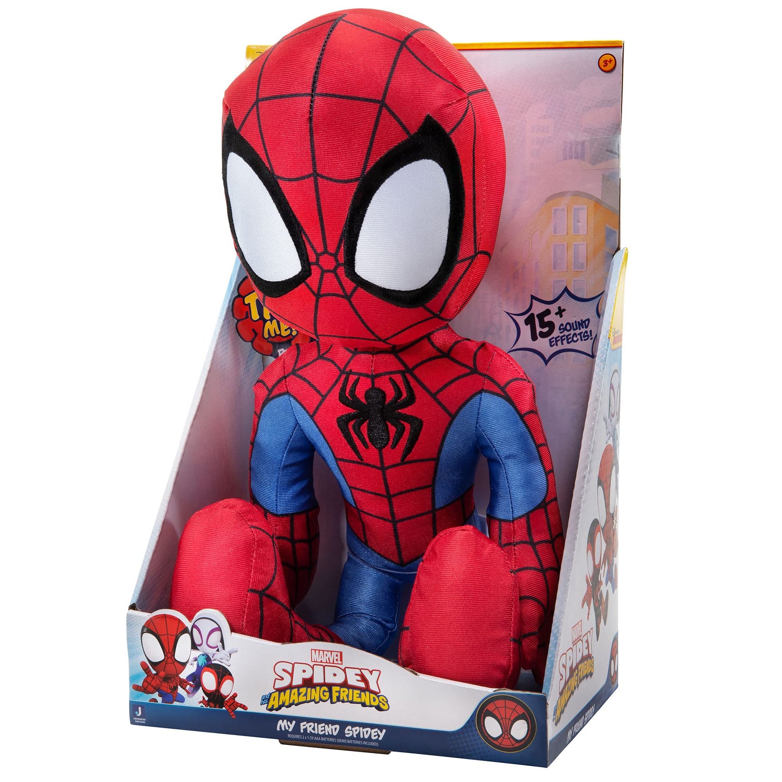 Spidey and His Amazing Friends - My Friend 16” Plush with Sounds - Toys for Kids Ages 3 and Up - Featuring Your Friendly Neighborhood,SNF0050