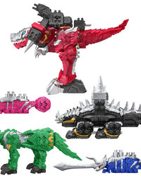 Power Rangers Dino Fury Megazord Mega Pack 5-Pack Zord Action Figure Toys for Kids Ages 4 and Up Zord Link Mix-and-Match Custom Build System (Amazon Exclusive)
