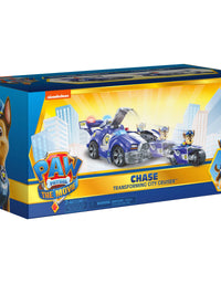Paw Patrol, Chase 2-in-1 Transforming Movie City Cruiser Toy Car with Motorcycle, Lights, Sounds and Action Figure, Kids Toys for Ages 3 and up

