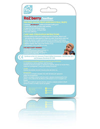 RaZbaby RaZberry Silicone Baby Teether Toy - Berrybumps Soothe Babies Sore Gums - Infant Teething Toy - Hands Free Design - BPA Free - Easy-to-Hold Design - Teething Relief Pacifier - Fruit Shape/Red
